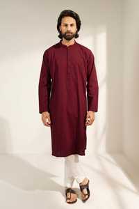 Shalwar kameez ชุดเดรสผู้ชายแบบดั้งเดิม, ชุดเดรส shalwar kameez kurta ระบายอากาศได้ดี - Product Image 5