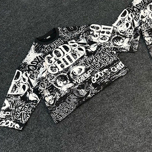 T-shirts thermiques surdimensionnés personnalisés à manches longues pour hommes 100% coton écologiques à séchage rapide et respirants - Product Image 3