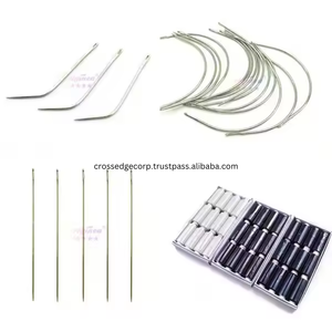 Agujas de Coser al por Mayor para la Confección de Pelucas de Cabello Humano, Agujas Curvas en Forma de C para Tejer, Agujas de Coser, Kit de Extensión de Cabello para Salón - Product Image 6
