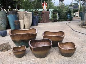 [Leo Nguyen Le] - Poterie émaillée d'extérieur - Pot rond en céramique - Prix compétitif - Fabricant professionnel de pots - Product Image 2