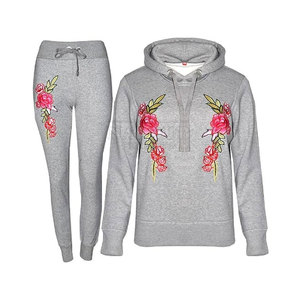 Survêtement de broderie en deux pièces Tissu doux et survêtement de mode à motif brodé élégant Matériau durable - Product Image 4