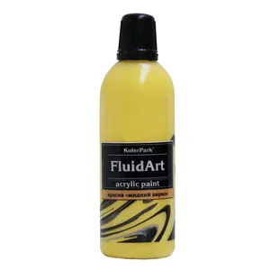 Decorative acrylic paint for Fluid Art (liquid acrylic), yellow