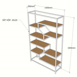 ชั้นวางของไม้ไผ่แบบตั้งพื้น BFKS002 ขนาด 30x100x160 ซม. พร้อมโครงเหล็ก สำหรับตกแต่งห้องนั่งเล่น - Product Image 3