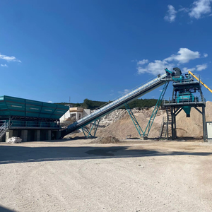 Planta de dosificación de hormigón estacionaria de 120 m3/h, planta mezcladora eléctrica confiable duradera, motor de bomba de construcción, núcleo PLC - Product Image 1