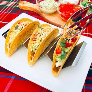 Porte-tacos en fer fait main robuste avec revêtement en poudre noire Support de support durable de haute qualité pour une utilisation de service de table - Product Image 4