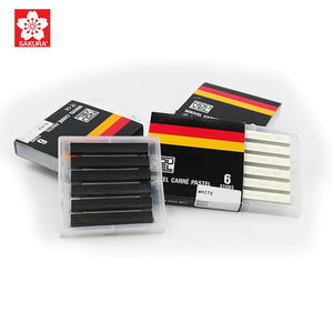 Sakura japonais NCT série 6 pièces/boîte noir et blanc carré <span class=keywords><strong>craie</strong></span> bâton ensemble pour coloriage dessin professionnel couleur riche - Product Image 3