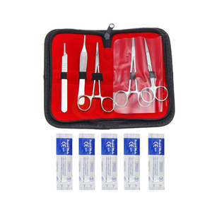 Ensemble d'instruments chirurgicaux orthopédiques, kit de formation à la simulation de plaies, instruments chirurgicaux en acier inoxydable pour étudiants en dentisterie, CE - Product Image 1