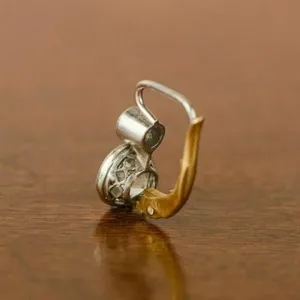 Tishya Diamond 925 Silver 2Ct Cut <b>Moissanite</b> Vintage Drop Hoop <b>Earrings</b> Women's Minimalist Engagement Gift Anniversary Party 5gm - Product Image 4