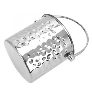 Nuevo cubo de hielo ovalado de acero inoxidable con asas de cuero marrón utilizado para contenedor de hielo y enfriador de vino - Product Image 3