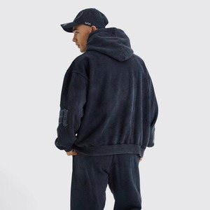 Chándal de Invierno con Capucha de Primera Calidad, Lavado Ácido, 100% Algodón, Colores y Tallas Personalizadas Disponibles - Product Image 3