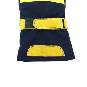 Flame-Resistant <b>Suede</b> Leather Firefighter Safety <b>Gloves</b> with Reflective Strips for Superior Heat Protection - Product Image 5