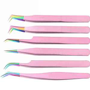 Pinces à cils professionnelles en acier inoxydable à pointe fine, vente en gros de pinces à cils à marque privée - Product Image 3