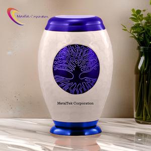 Urnes funéraires modernes en alliage métallique pour cendres d'adultes, couleur personnalisée, pots décoratifs, rangement commémoratif des cendres - Product Image 1