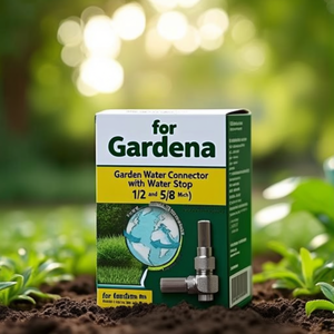 Conector de agua para jardín con interruptor de agua de 1/2 y 5/8 pulgadas (13,15 mm) para Gardena - Product Image 3