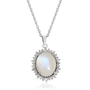 Clásico 925 plata esterlina Natural amatista circón Multi-piedra colgante collar tendencia joyería para bodas regalos fiestas - Product Image 3