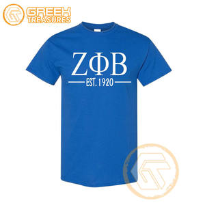 เสื้อยืดผ้าฝ้ายคุณภาพสูงแบบลำลองสำหรับชมรมนักศึกษาหญิง Zeta Phi Beta แบบขายส่งและสั่งทำพิเศษ พร้อมงานปักสำหรับทุกฤดูกาล - Product Image 4