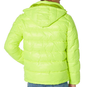 Manteaux rembourrés à capuche détachables avec logo personnalisé Manteau vert pour hommes en duvet d'hiver - Product Image 2