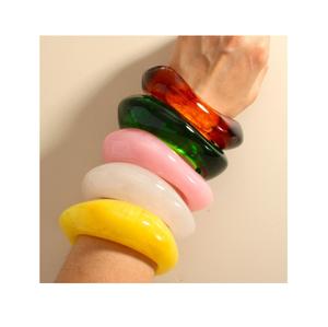 High Quality Waterproof Resin Bangles for Ladies Rich Gloss Finish Customizable Trendy Hand Jewelry for Traditional Western - Product Image 1