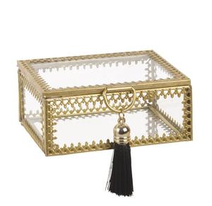 Joyero de metal hecho a mano de diseño antiguo con tallas intrincadas Estilo Vintage elegante almacenamiento para accesorios preciosos - Product Image 4