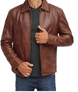 Nouvelle veste en cuir élégante pour hommes avec capuche imperméable multi-poches sur mesure en plein air motard veste en cuir de mode décontractée - Product Image 3