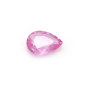 Czochralski Pulling Lab Creado Zafiro Rosa Certificado por terceros para diseños de joyería en tamaño de corte de pera - Product Image 2