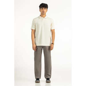 Salt Regular Fit Anti-Wrinkle Embroidered <b>White</b> for Short Sleeve Solid <b>Golf</b> MN-PSH-SS26-021-A Summer - Product Image 4