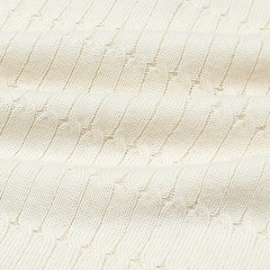 Polo en maille torsadée ivoire pour homme, en coton premium, manches courtes, texture classique, coupe décontractée, vêtement élégant - Product Image 5
