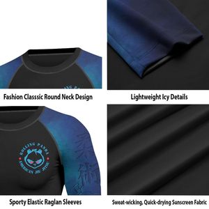 เสื้อรัดรูปเล่นกระดานโต้คลื่นของผู้ชายเสื้อรัดรูปพิมพ์ซับลิเมชันโพลีเอสเตอร์/ สแปนเด็กซ์ MMA การต่อสู้สำหรับการเล่นเซิร์ฟการฝึกเล่นยิม - Product Image 4