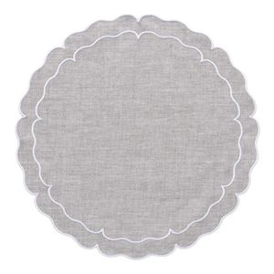 Mantel individual de lino artístico elegante con trabajo de bordado para la decoración de la mesa de comedor de celebración de inauguración en casa - Product Image 2