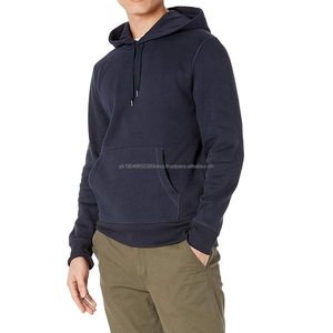 High Quality 100% Cotton Thick Blank Plain Heavyweight <b>Slim</b> Fit Hoodies Unisex Custom Logo Plus Size Men's Hoodies - Product Image 3