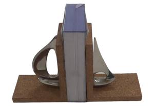 Elegant Yacht Bookends Nickel Plated Nice Quality Solid <b>Aluminium</b> Bookend Best Selling Magazine & Newspaper Organizer Rack - Product Image 2