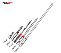 Embouts de visseuse à chocs de qualité industrielle TOOLJOY à couple élevé, finition chromée, avec pointe magnétique, OEM disponible, poignée en acier