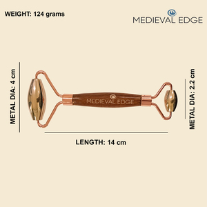 100% Original Kansa Roller Face Beauty Massager con mango de madera para cuello cuerpo mano-fabricante indio fábrica - Product Image 3