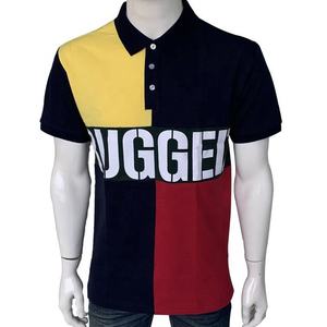 T-shirt à manches courtes décontracté à col rond pour hommes, fabriqué à partir de coton doux avec un design de blocs de couleurs à la mode pour une élégance décontractée. - Product Image 1