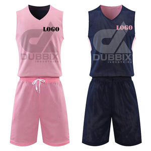 Conjunto de Uniforme de Baloncesto Personalizable para Jóvenes, Rojo, Azul Marino, Doble Malla Transpirable, Mangas Cortas, 3D, para Deportes de Verano e Invierno - Product Image 5