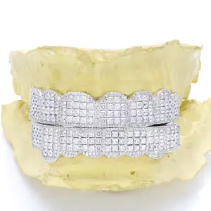 ชุดเครื่องประดับเงินสเตอร์ลิง925ทองหรูหราใส่ได้ทั้งชายและหญิงพร้อมเพชรโมอิสซาไนต์ตัดแบบเจ้าหญิงของขวัญในงานแต่งงานพร้อมชุบทอง - Product Image 1