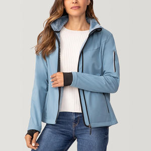 Veste de randonnée légère pour homme Manteau d'hiver entièrement imperméable avec fermeture à glissière Laminé coupe-vent Extérieur Coque rigide - Product Image 2