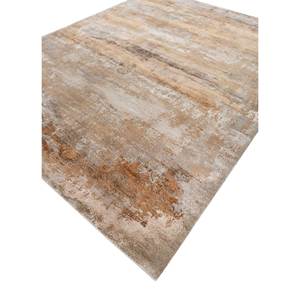 Alfombra Kavi Gris Negra de Lana y Seda de Bambú Anudada a Mano, Diseño Teoría del Caos, Abstracta, Afelpada, para el Hogar, Pasillo, Modelo Rectangular Esk-356 - Product Image 2