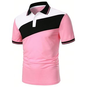 เสื้อเชิ้ตแขนสั้นผ้าถักผสมฝ้าย/ใยไผ่สำหรับผู้ชาย ทรงพอดีตัว ดีไซน์เรียบง่าย สวมใส่สบายตลอดวัน - Product Image 3