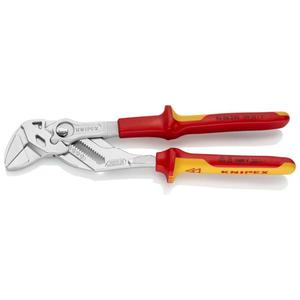 Outil unique Knipex avec pince et clé, poignées multi-composants chromées testées VDE, poignées isolées - Product Image 1