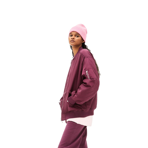 Chaqueta Bomber personalizada de lona ecológica informal para mujer de alta calidad con forro de algodón ligero acabado temporada de invierno - Product Image 5