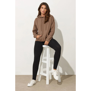 Fabricant en gros de sweatshirt à manches raglan pour femmes en éponge française avec logo patch tissé pour les collections de marque - Product Image 3