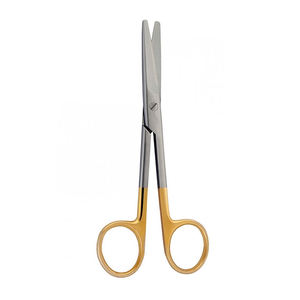 Ciseaux chirurgicaux de haute qualité 5 pouces lame droite demi or acier inoxydable salle d'opération ciseaux d'allaitement - Product Image 5