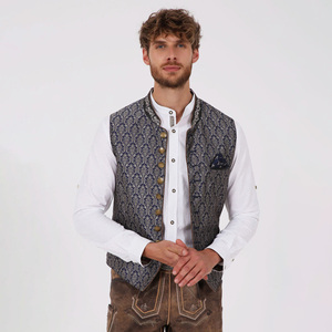 Chaleco reversible bávaro tradicional para hombre con botones de cuerno otoño cálido Oktoberfest Trachten Wear sin mangas festivales alemanes - Product Image 4