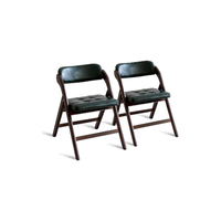 Chaises de salle à manger pliantes modernes en acier inoxydable vert, sièges rembourrés, lot de 2 chaises d'appoint empilables pour hôtel, salon, chambre à coucher