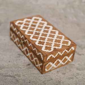 Boîte en bois Boîtes de rangement pour cadeaux en incrustation de résine avec logo personnalisé avec nacre Fabrication indienne Boîtes en bois et en bambou - Product Image 6