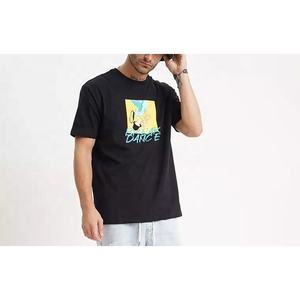 Venta al por mayor de camisetas de manga corta de estilo casual de los hombres personalizados 100% algodón con impresión digital de gran tamaño Ringer camisas - Product Image 4