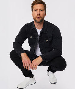 Veste en jean Rivet Pro, durable, décontractée, mi-longue, pour l'hiver, pour les tenues formelles et streetwear - Product Image 4