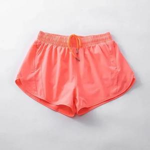 กางเกงกีฬาขาสั้นเอวสูงมีกระเป๋าของผู้หญิงกางเกงวิ่งกางเกงโยคะฤดูร้อนเซ็กซี่พีชยกสะโพก - Product Image 3