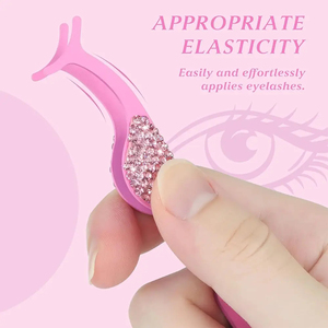 Aplicador de pinzas para pestañas de acero inoxidable de alta calidad para pestañas postizas, herramienta de belleza, agarre antiestático, logotipo de Color personalizable - Product Image 4